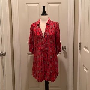 Scotch and Soda Red Printed Tunic
